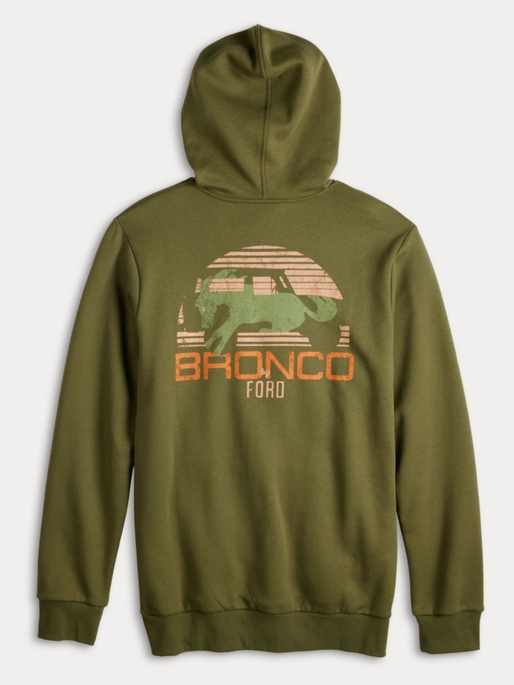 Men's Ford Bronco Graphic Hoodie Mens Large - Olive Green